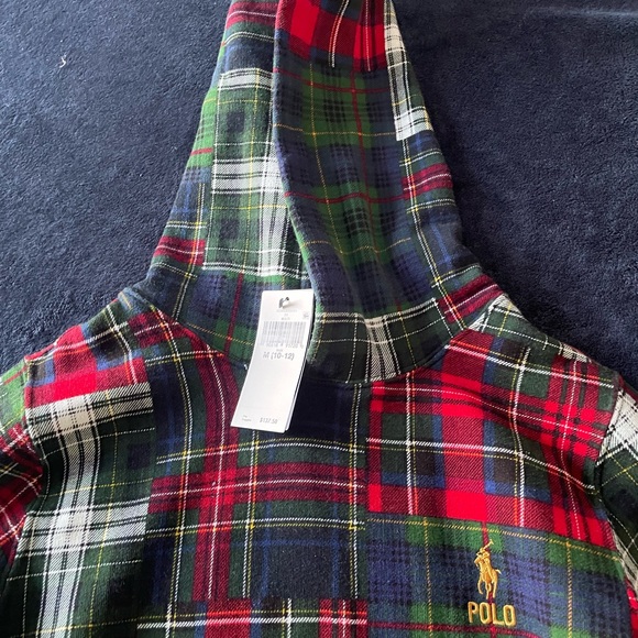 Polo Ralph Lauren Patchwork Plaid Zip Fleece Hoodie - Picture 2 of 4
